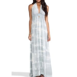 Love Shack Fancy Love Silk Halter Maxi